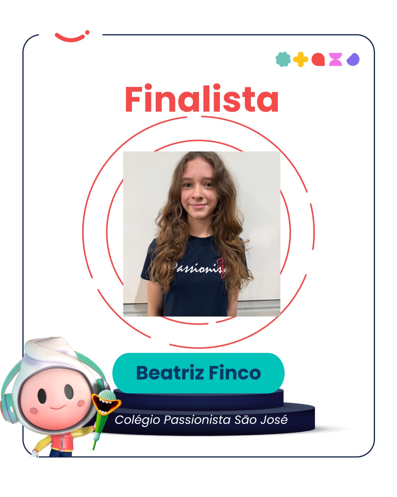Parab�ns, Beatriz Finco! Col�gio Passionista S�o Jos�