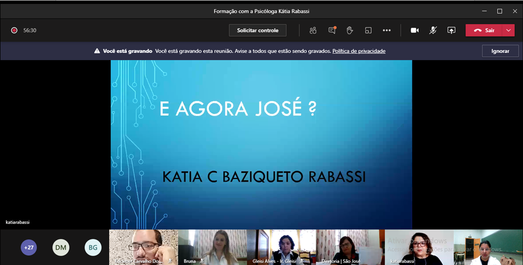 Semana Pedag�gica - Palestra com a Psic�loga K�tia Rabassi  Col�gio Passionista S�o Jos�