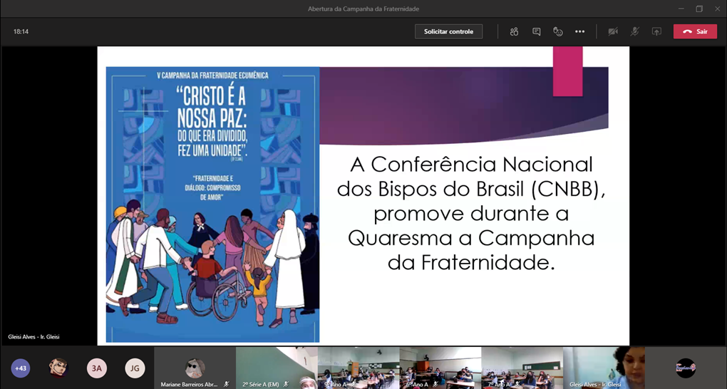 Campanha da Fraternidade Ecum�nica 2021 Col�gio Passionista S�o Jos�