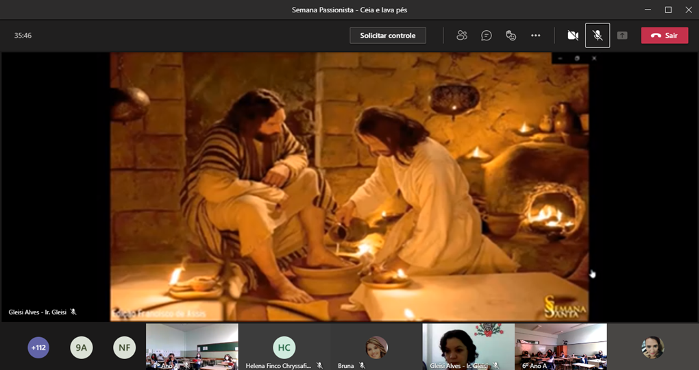 Semana Passionista online - Primeiro dia: Ceia e lava p�s Col�gio Passionista S�o Jos�