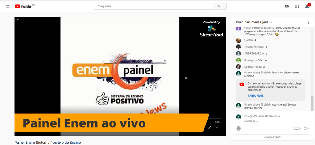 Painel Enem - Editora Positivo Col�gio Passionista S�o Jos�