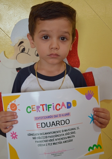 Maternal II - Certificado de Conclus�o Col�gio Passionista S�o Jos�